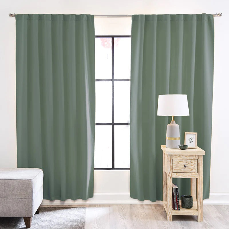 Cortinas Blackout Catania Verde Larga