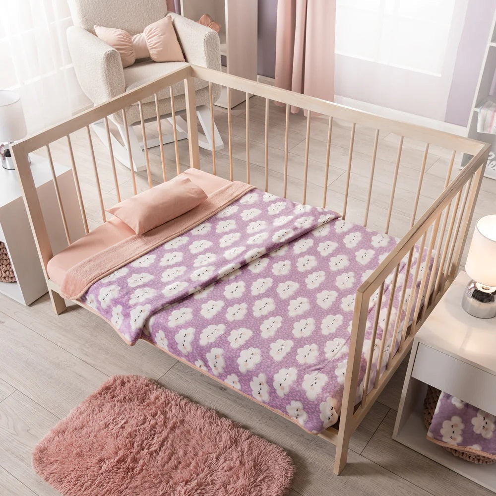 Cobertor Baby Siberia  Nubes Cuna